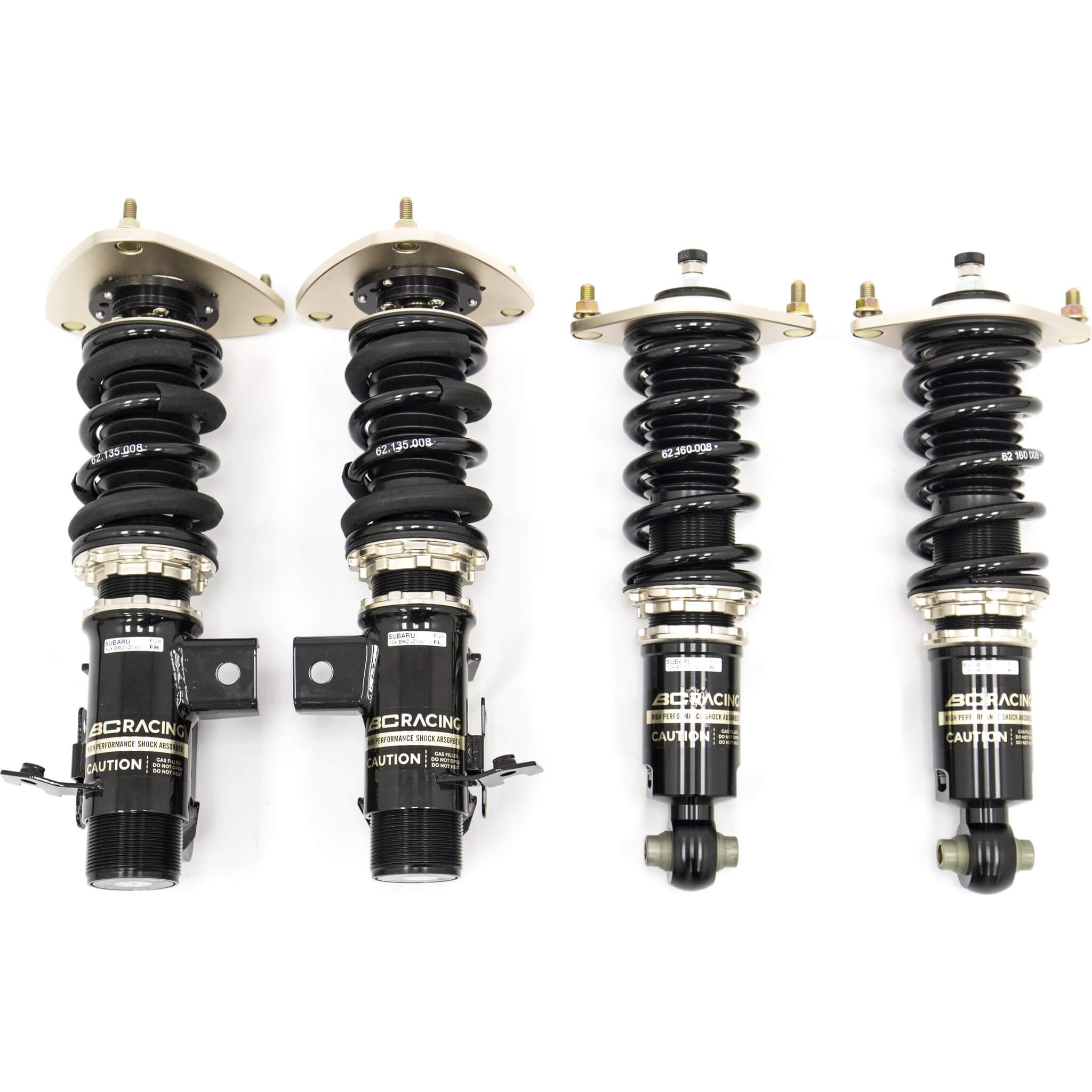BC Racing BR Series Coilovers w/ Extreme Low Springs, 2015-2021 STi & 2015-2021 WRX
