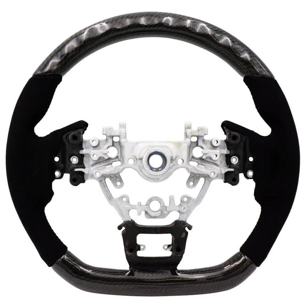 BLOX Racing Carbon/Alcantara Steering Wheel w/ Black Stitching, 2022-2025 WRX