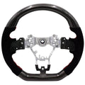 BLOX Racing Carbon/Alcantara Steering Wheel w/ Red Stitching, 2015-2021 WRX & STi