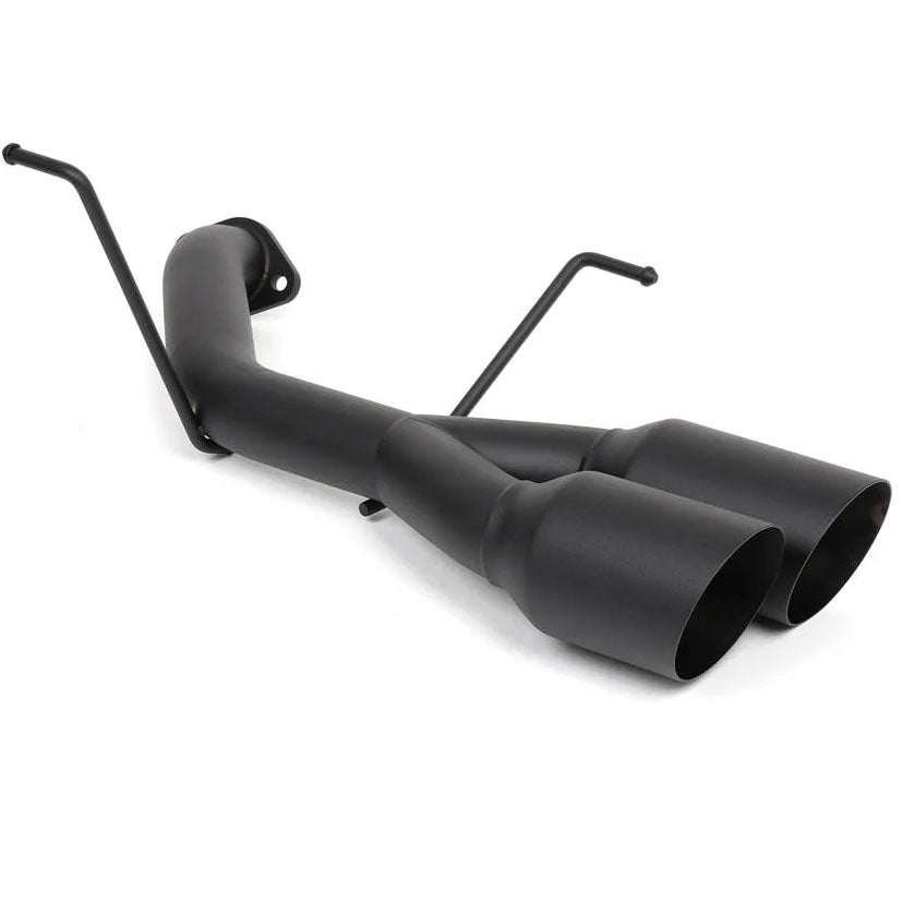 BLOX Racing Muffler Delete Kit (4in, Matte Black Tips), 2022-2026 WRX - Angle 4