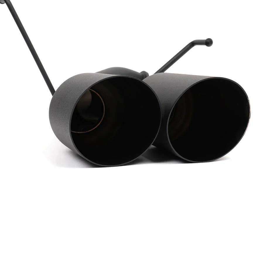 BLOX Racing Muffler Delete Kit (4in, Matte Black Tips), 2022-2026 WRX - Angle 6
