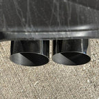 BLOX Racing Muffler Delete Kit (4in, Polished Tips), 2022-2026 WRX - Angle 2