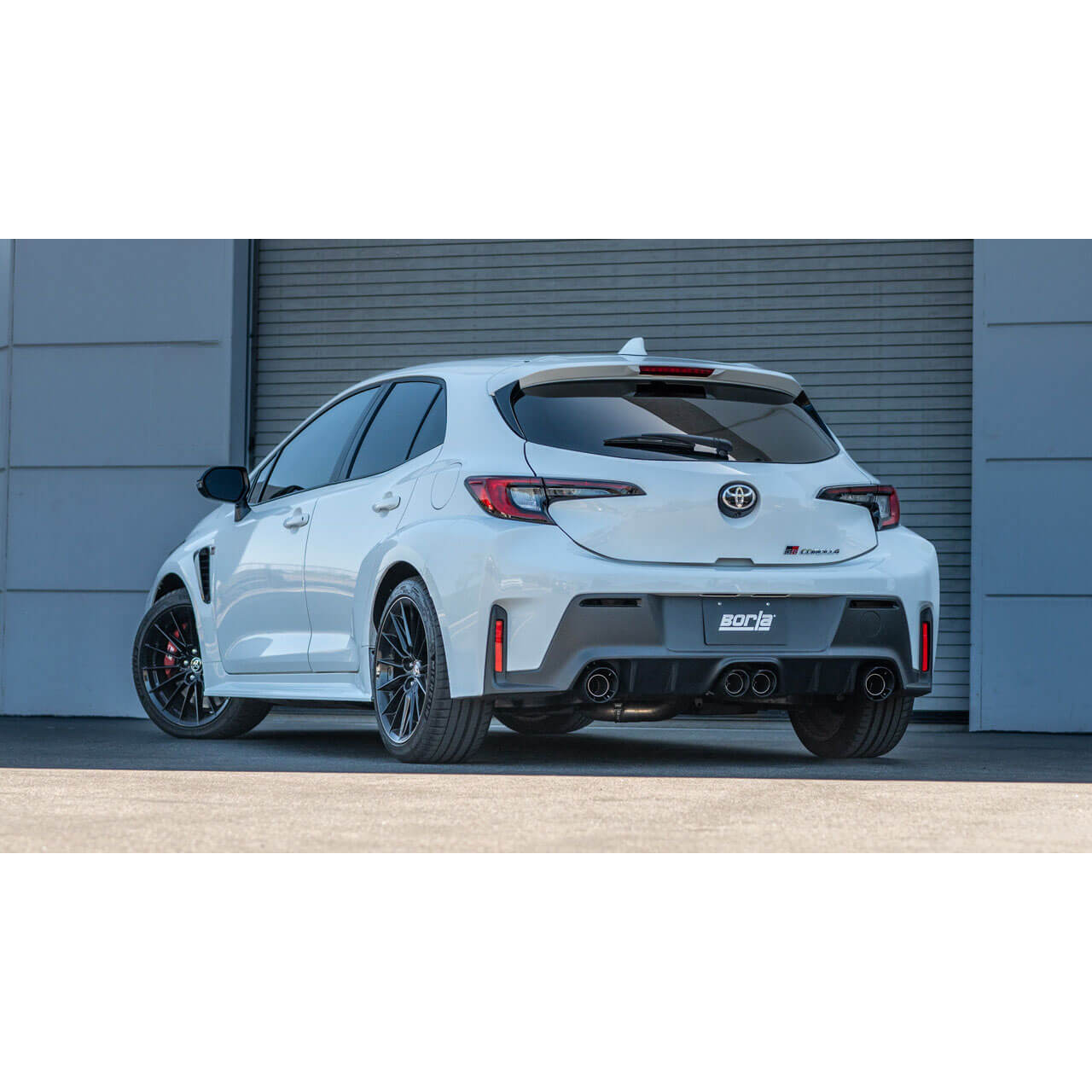 Borla ATAK Active Cat-Back Exhaust System w/ Quad Carbon Fiber Tips, 2023-2025 GR Corolla - Angle 2