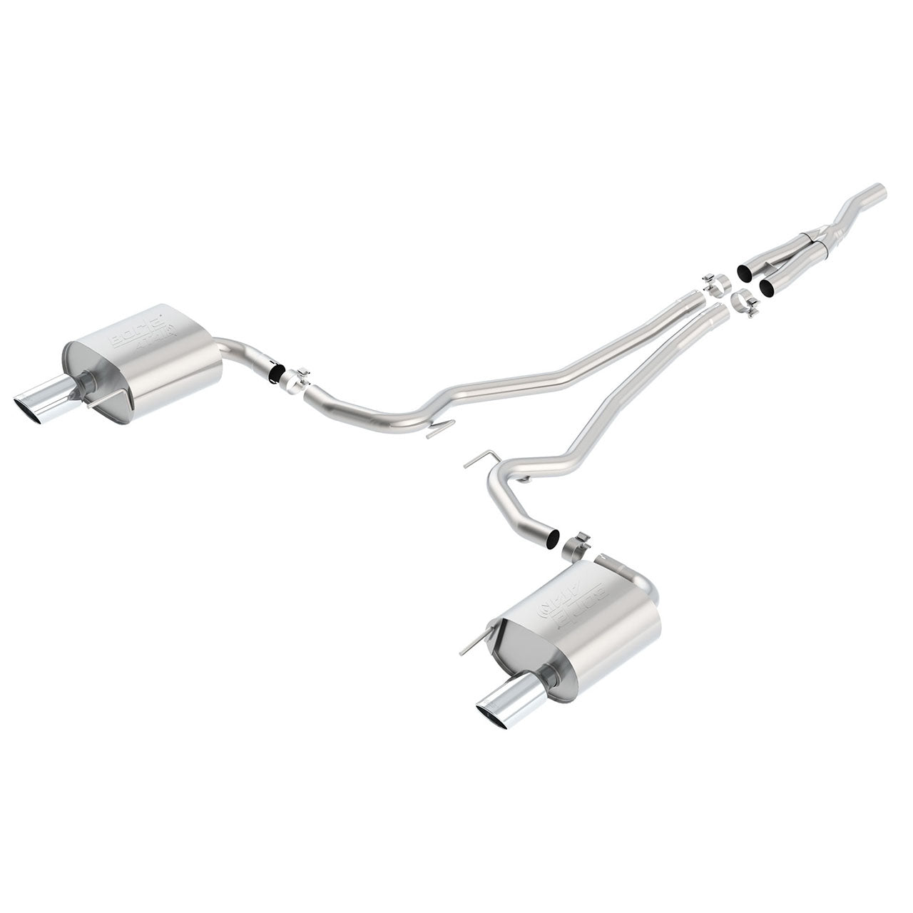 Borla ATAK Cat-Back Exhaust System, 2015-2017 Mustang 2.3L EcoBoost