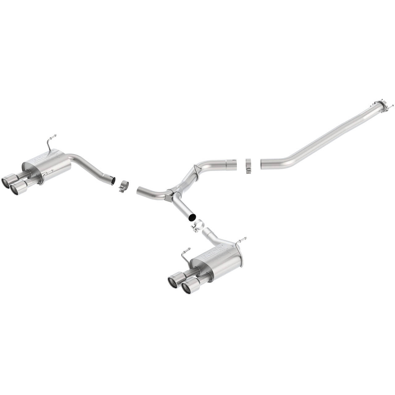 Borla ATAK Cat-Back Exhaust System w/ 3.5in Polished Tips, 2011-2014 WRX & 2011-2014 STi