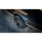 Borla ATAK Cat-Back Exhaust System w/ 4.5in Carbon Fiber Black Anodized Tips, 2023-2025 Nissan Z - Angle 3