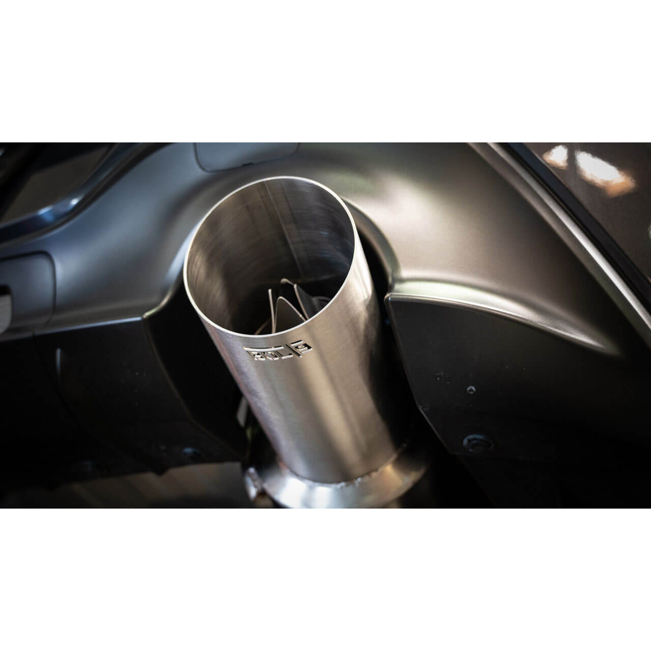 Borla ATAK Cat-Back Exhaust System w/ 4.5in Polished Chrome Tips, 2022-2026 BRZ & GR86 - Angle 3