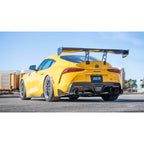 Borla ATAK Cat-Back Exhaust System w/ 4.5in Polished Tips, 2020-2025 GR Supra - Angle 3