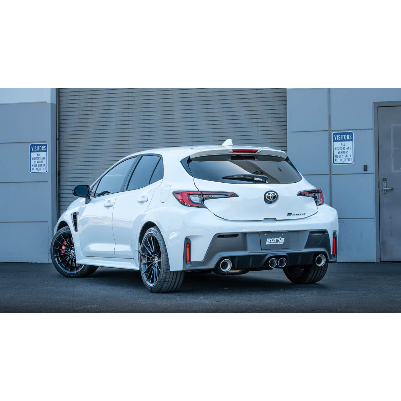 Borla ATAK Cat-Back Exhaust System w/ 4.5in Polished Tips, 2023-2025 GR Corolla - Angle 2