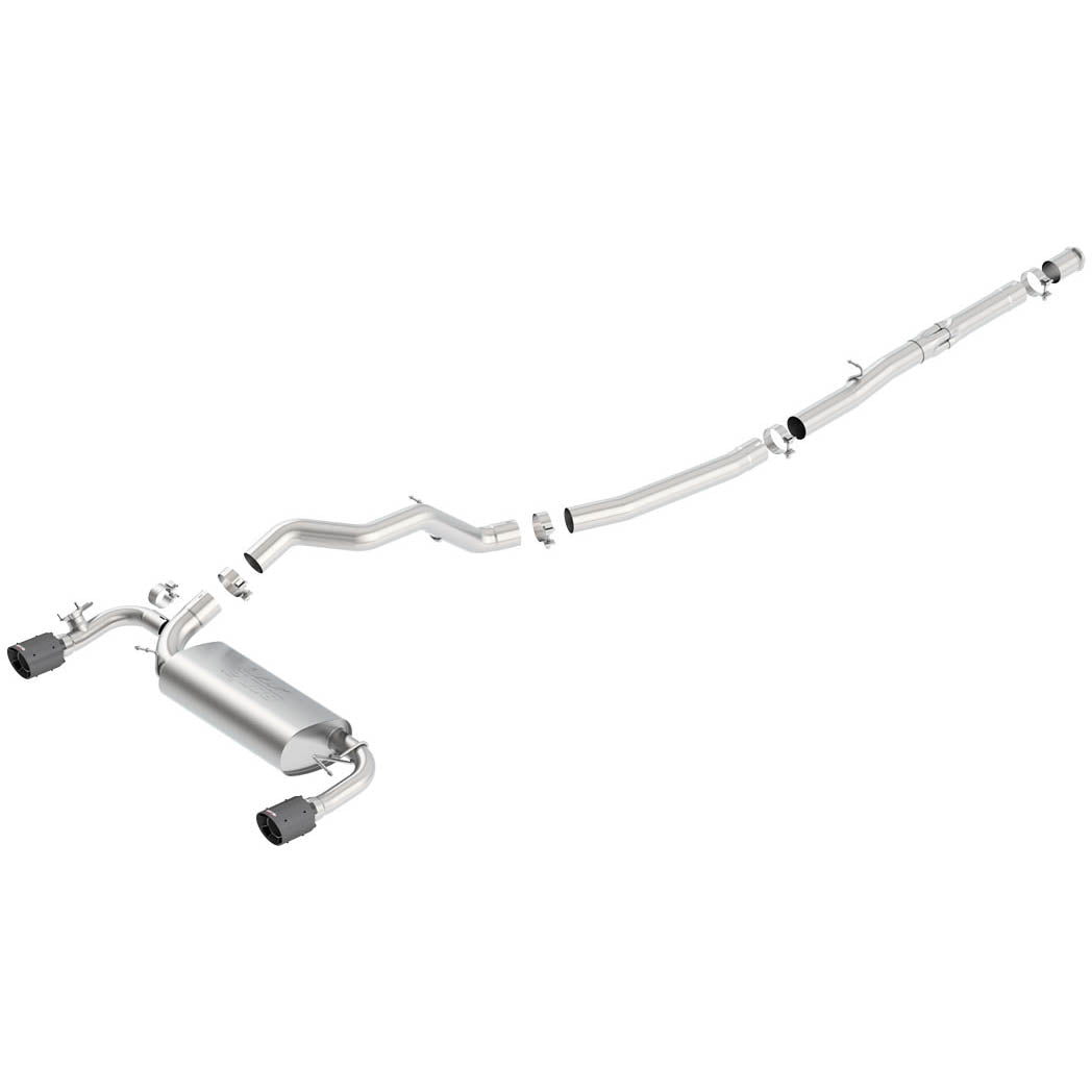 Borla ATAK Cat-Back Exhaust System w/ Carbon Fiber Tips, 2016-2018 Focus RS
