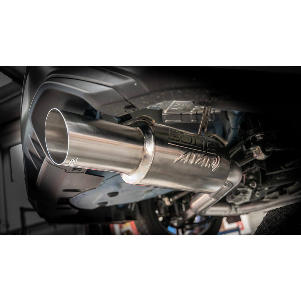 Borla ATAK Cat-Back Exhaust System w/ Single 4.5in SS Tip, 2022-2026 WRX - Angle 3