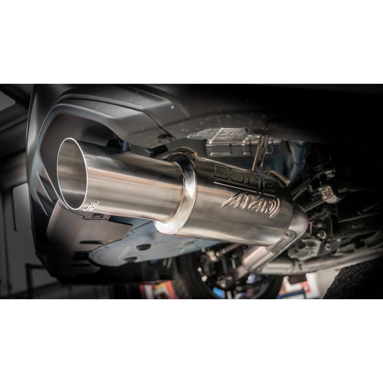 Borla ATAK Cat-Back Exhaust System w/ Single 4.5in SS Tip, 2022-2026 WRX - Angle 3
