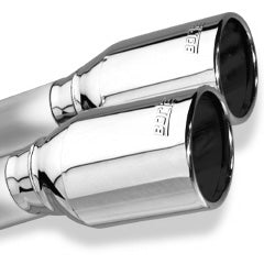 Borla S-Type 3in Cat-Back Exhaust System w/ 3.5in Polished Tips, 2008-2014 STi & 2011-2014 WRX (Hatch) - Angle 3