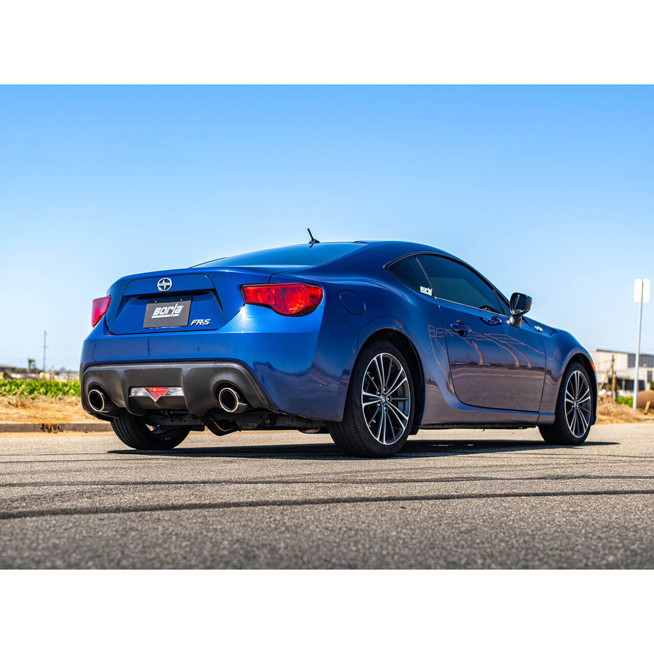 Borla S-Type Axle-Back Exhaust System w/ 4.5in Polished Tips, 2013-2016 BRZ & FR-S - Angle 3