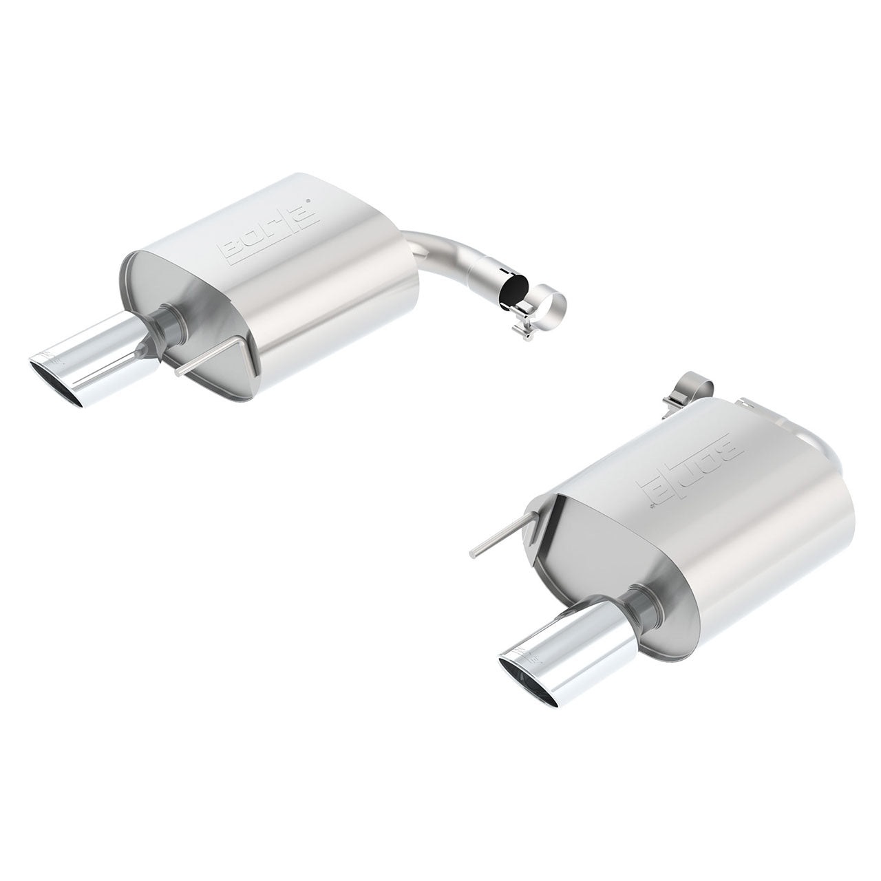 Borla S-Type Axle-Back Exhaust System w/ 4in Polished Tips, 2015-2017 Mustang (2.3L/3.7L, Hardtop)