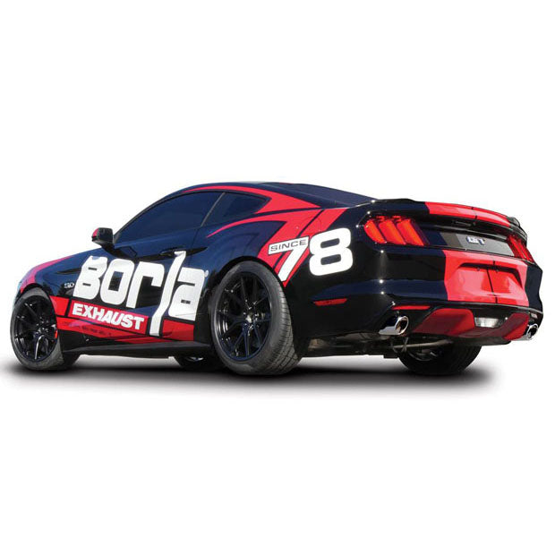 Borla S-Type Cat-Back Exhaust System, 2015+ Mustang GT - Angle 2