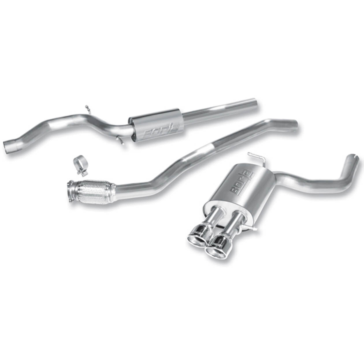 Borla S-Type Cat-Back Exhaust System w/ 3.5in Polished Tips, 2009-2015 Audi A4