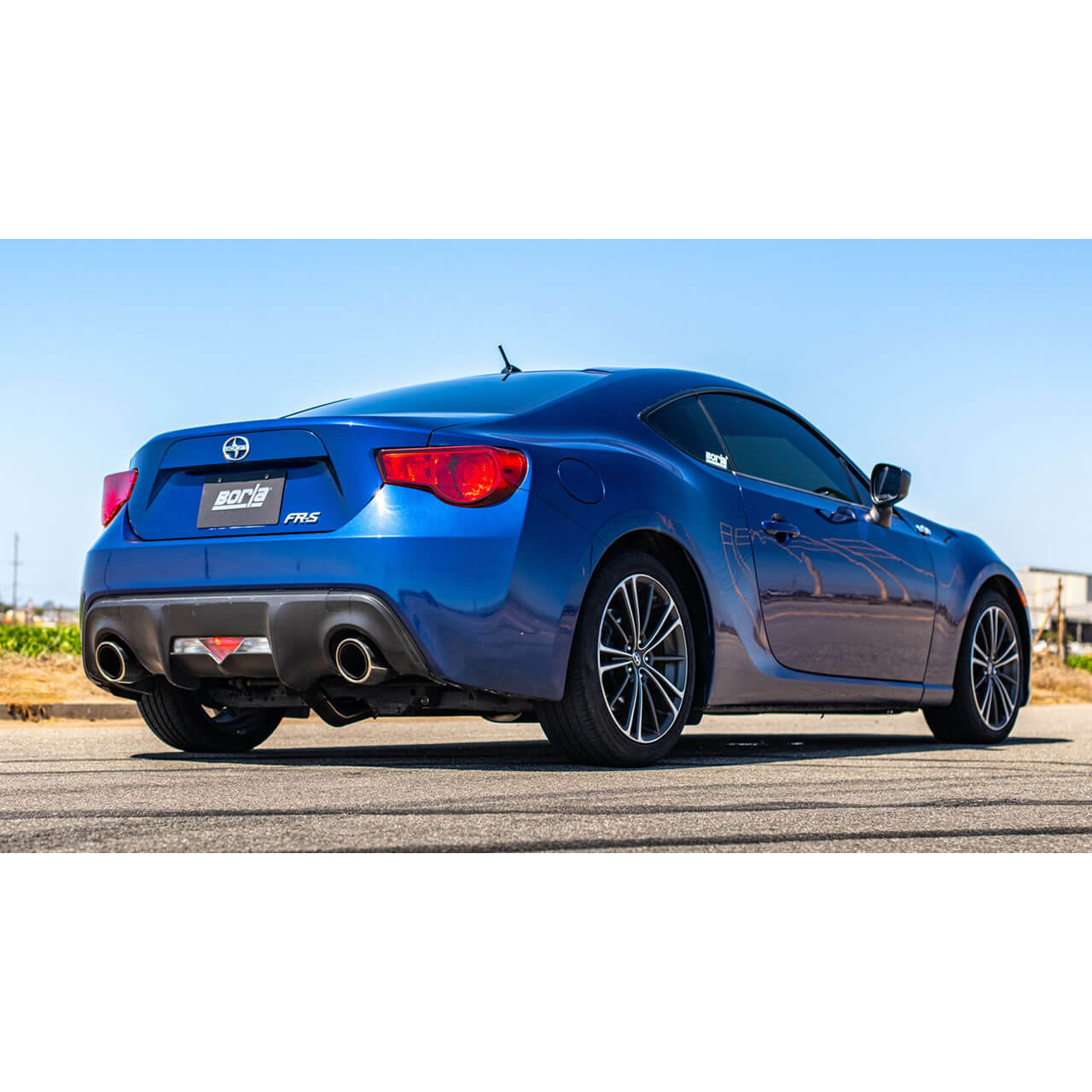Borla S-Type Cat-Back Exhaust System w/ 4.5in Polished Tips, 2013-2016 BRZ & FR-S - Angle 2