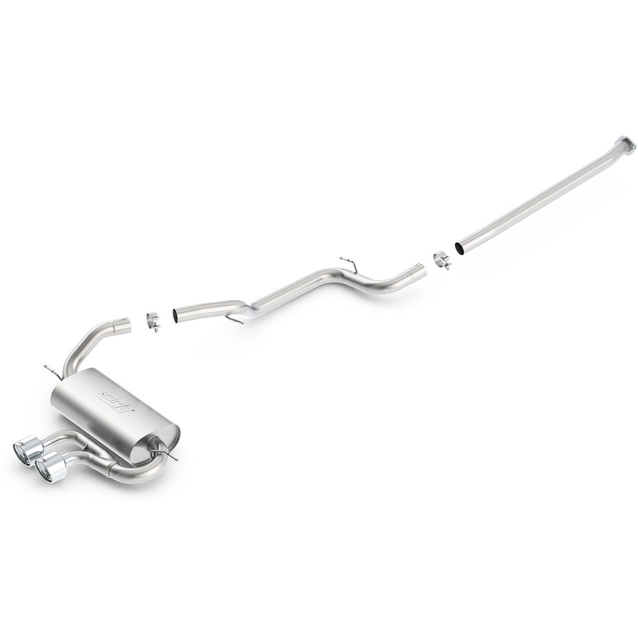 Borla S-Type Cat-Back Exhaust System w/ 4.5in Polished Tips, 2013-2018 Focus ST