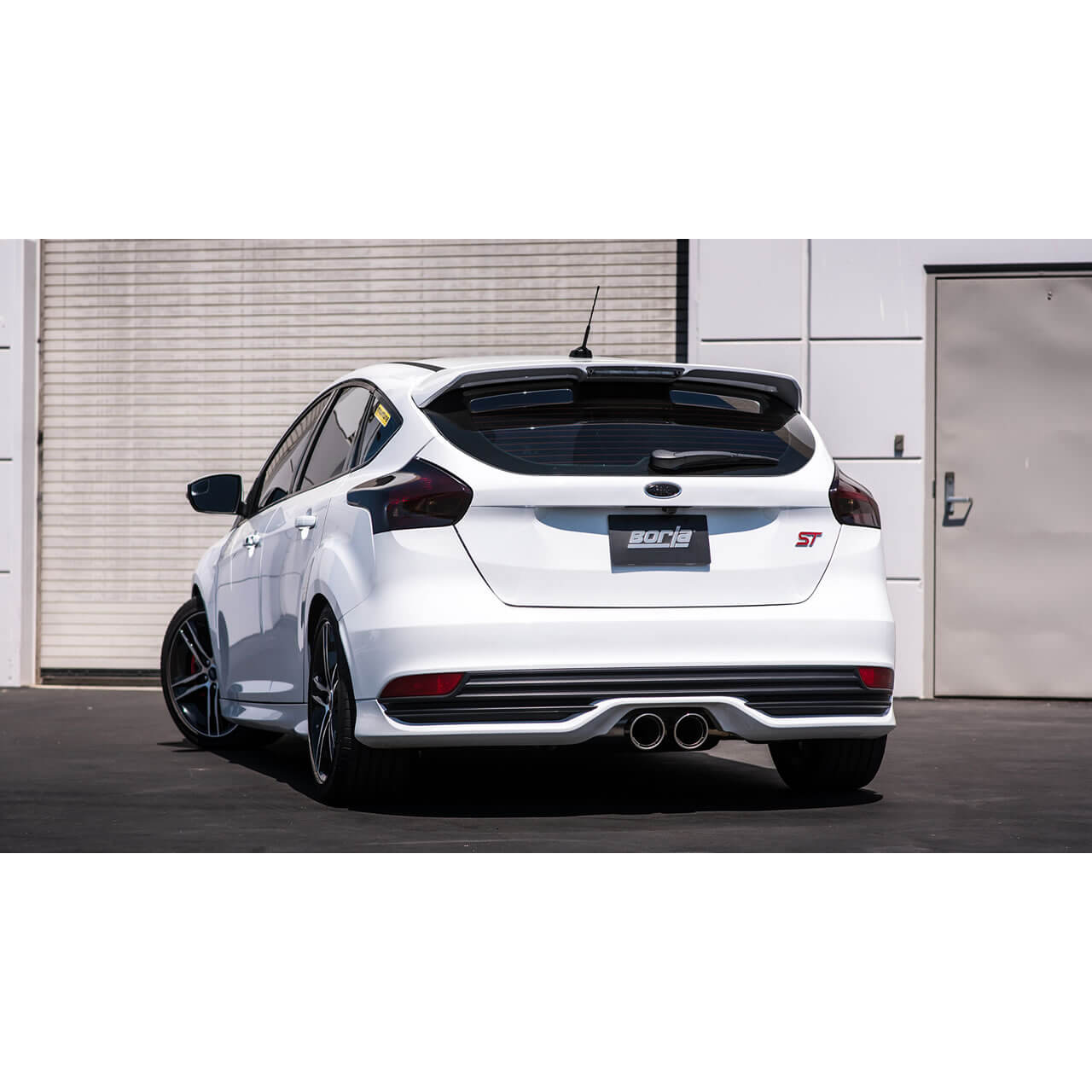 Borla S-Type Cat-Back Exhaust System w/ 4.5in Polished Tips, 2013-2018 Focus ST - Angle 3