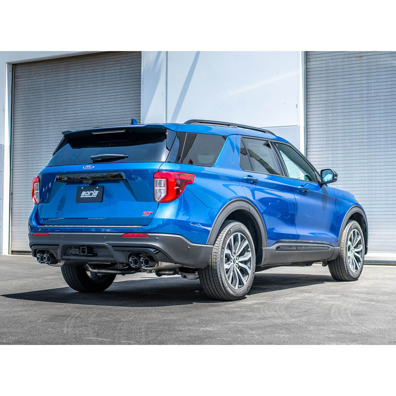 Borla S-Type Cat-Back Exhaust System w/ Carbon Fiber Tips, 2020 Explorer ST - Angle 2