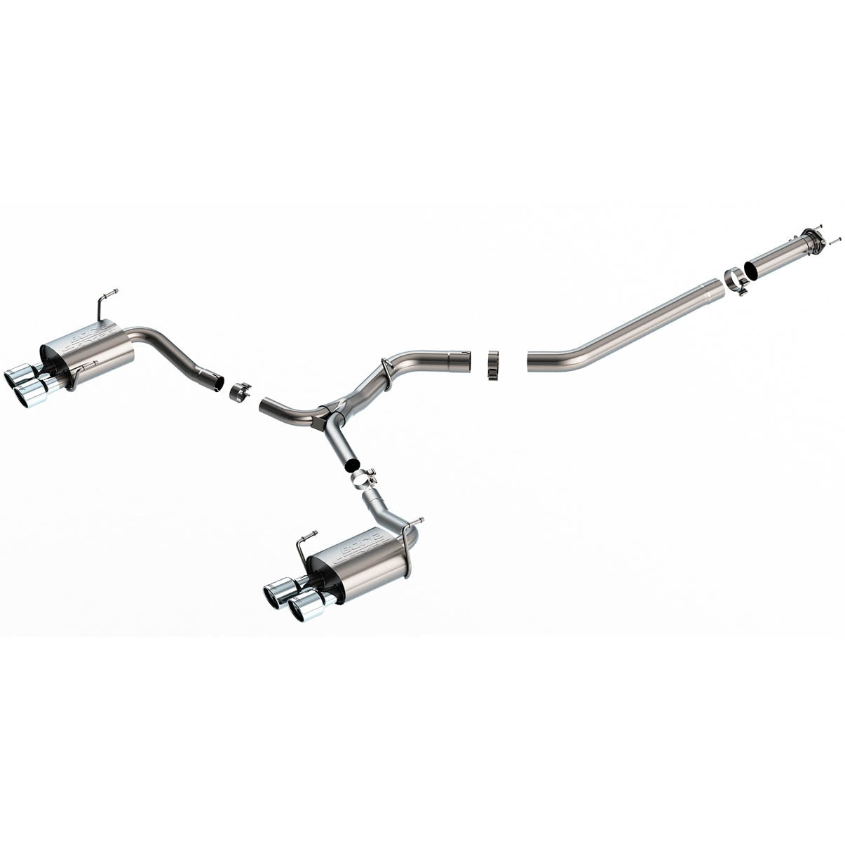 Borla S-Type Cat-Back Exhaust System w/ Polished Tips, 2022-2026 WRX