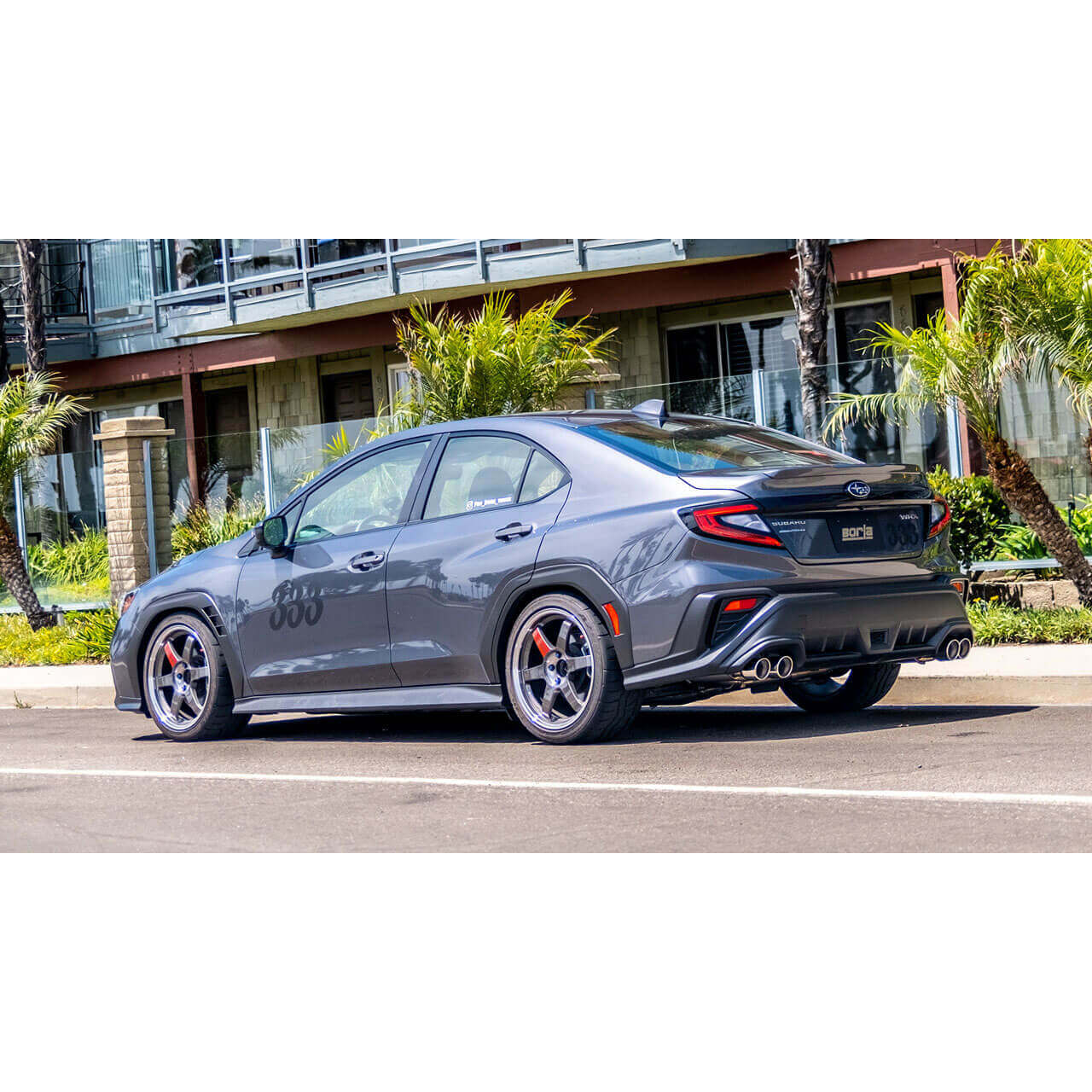 Borla S-Type Cat-Back Exhaust System w/ Polished Tips, 2022-2026 WRX - Angle 2