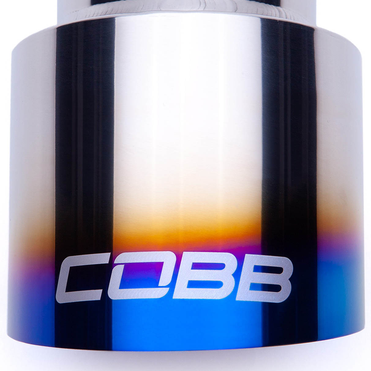 COBB Blued Titanium Tip Kit, 2011-2021 STi & 2011-2026 WRX - Angle 3