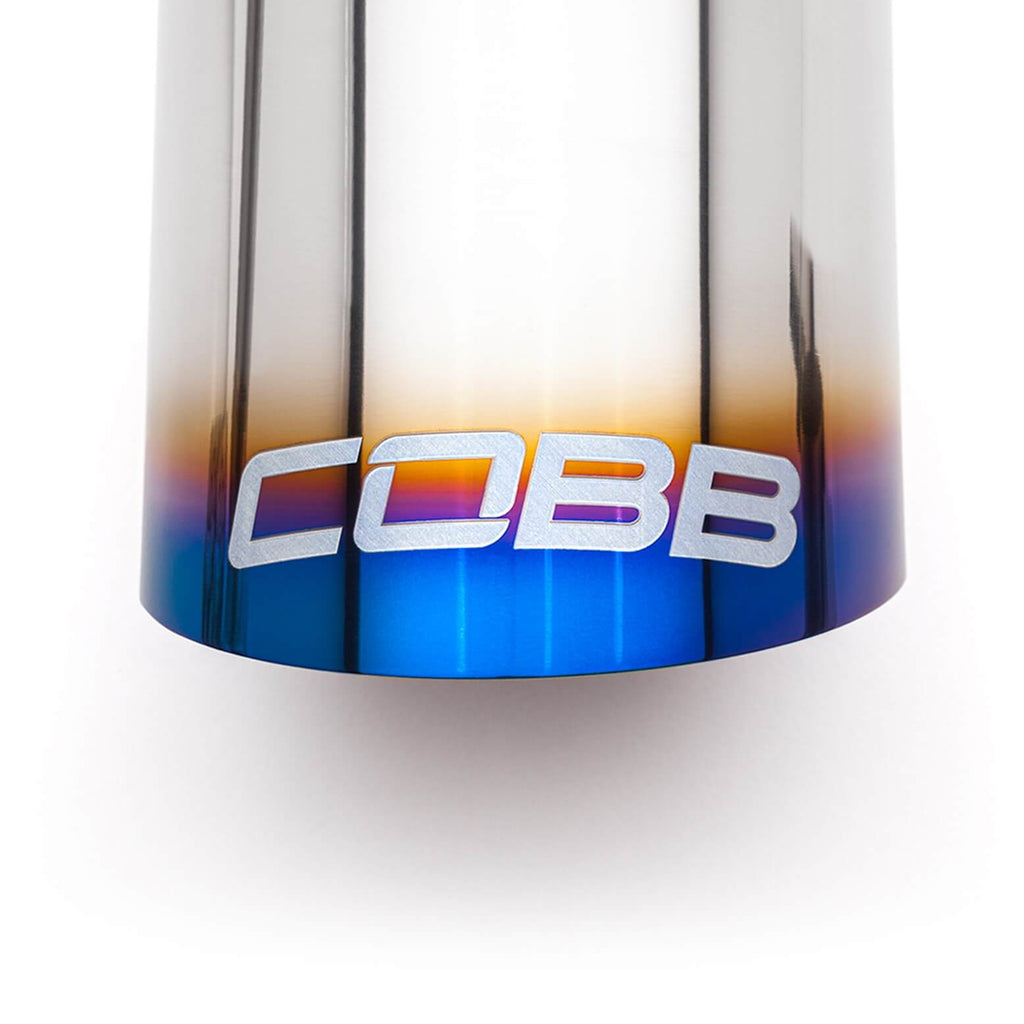 COBB Blued Titanium Tip Kit, 2014-2022 Golf GTI - Angle 3