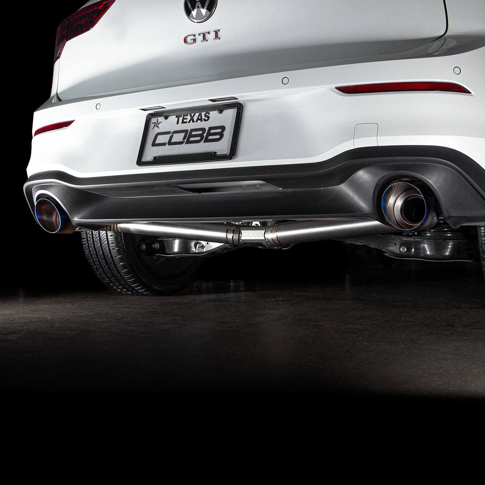 COBB Blued Titanium Tip Kit, 2014-2022 Golf GTI - Angle 4