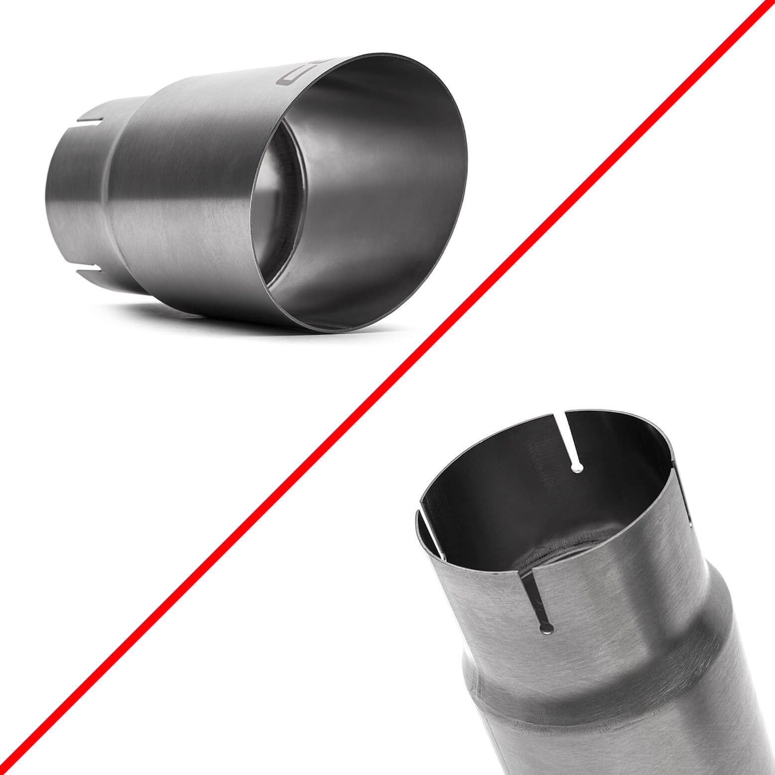 COBB Brushed Titanium Tip Kit, 2002-2007 WRX & 2004-2007 STi - Angle 3