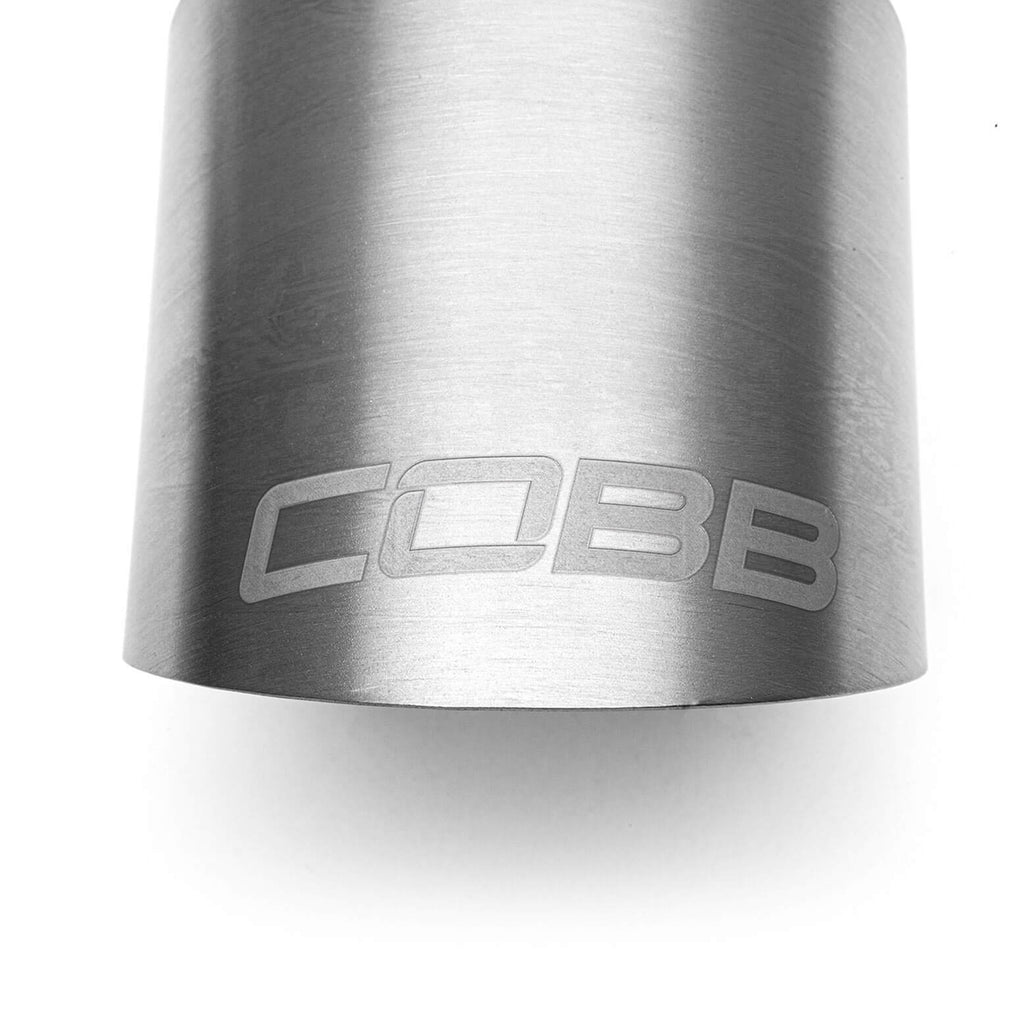 COBB Brushed Titanium Tip Kit, 2014-2022 Golf GTI - Angle 3