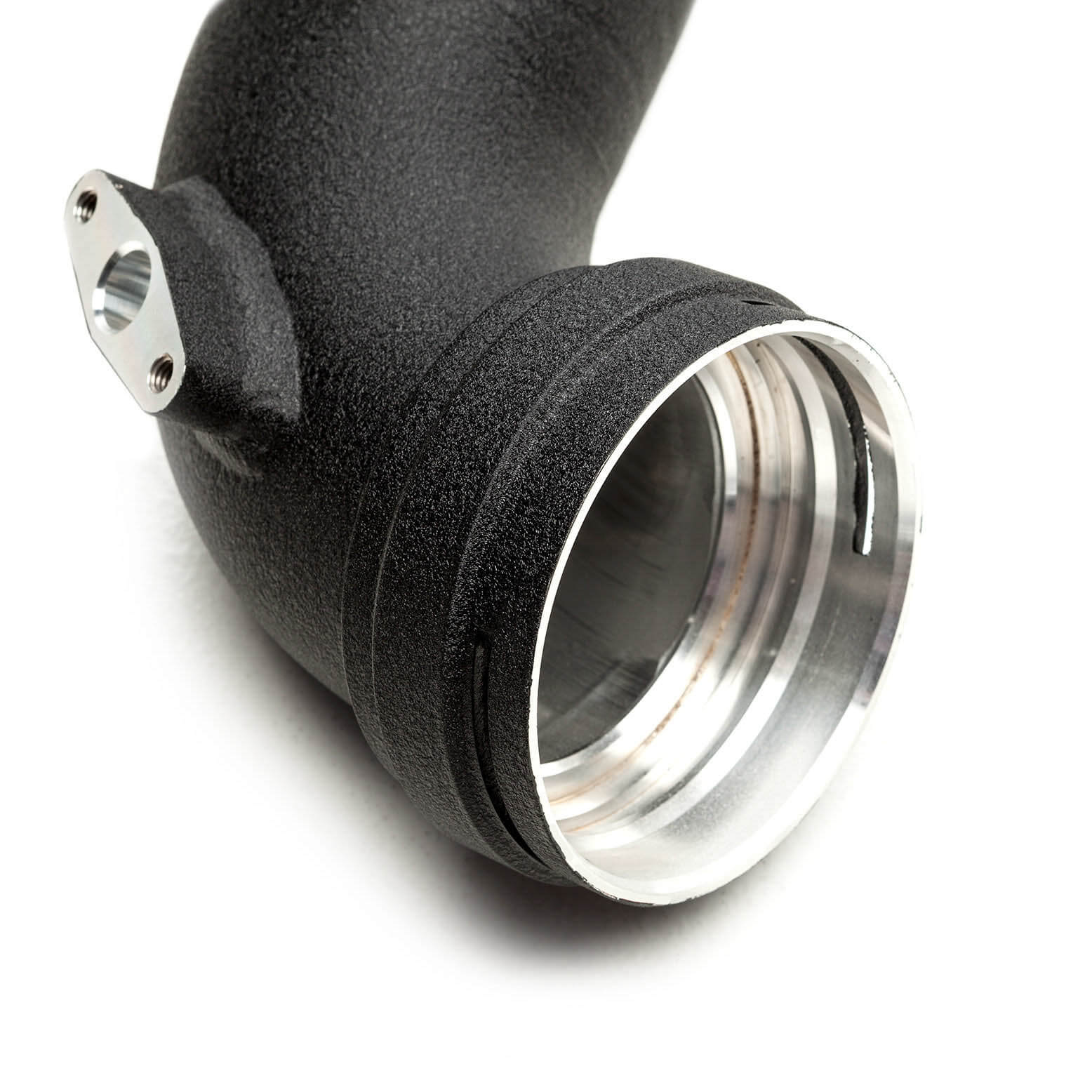COBB Charge Pipe (Wrinkle Black), BMW N54 - Angle 2