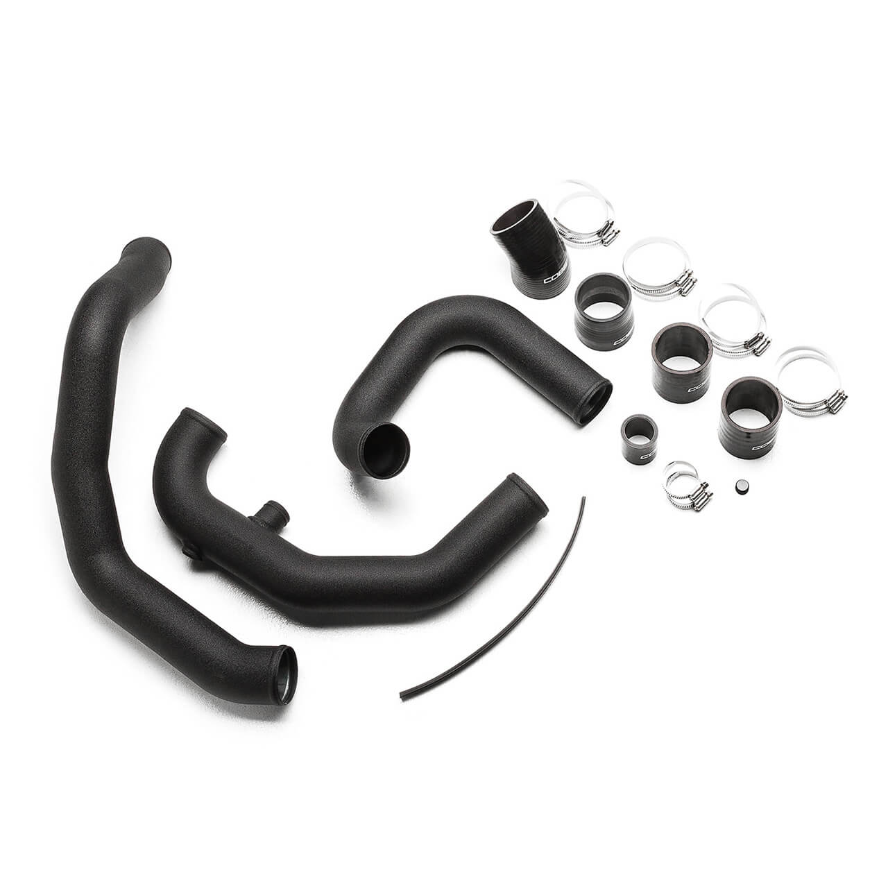 COBB Front Mount Intercooler Cold-Side Pipes (Wrinkle Black), 2004-2007 WRX & STi