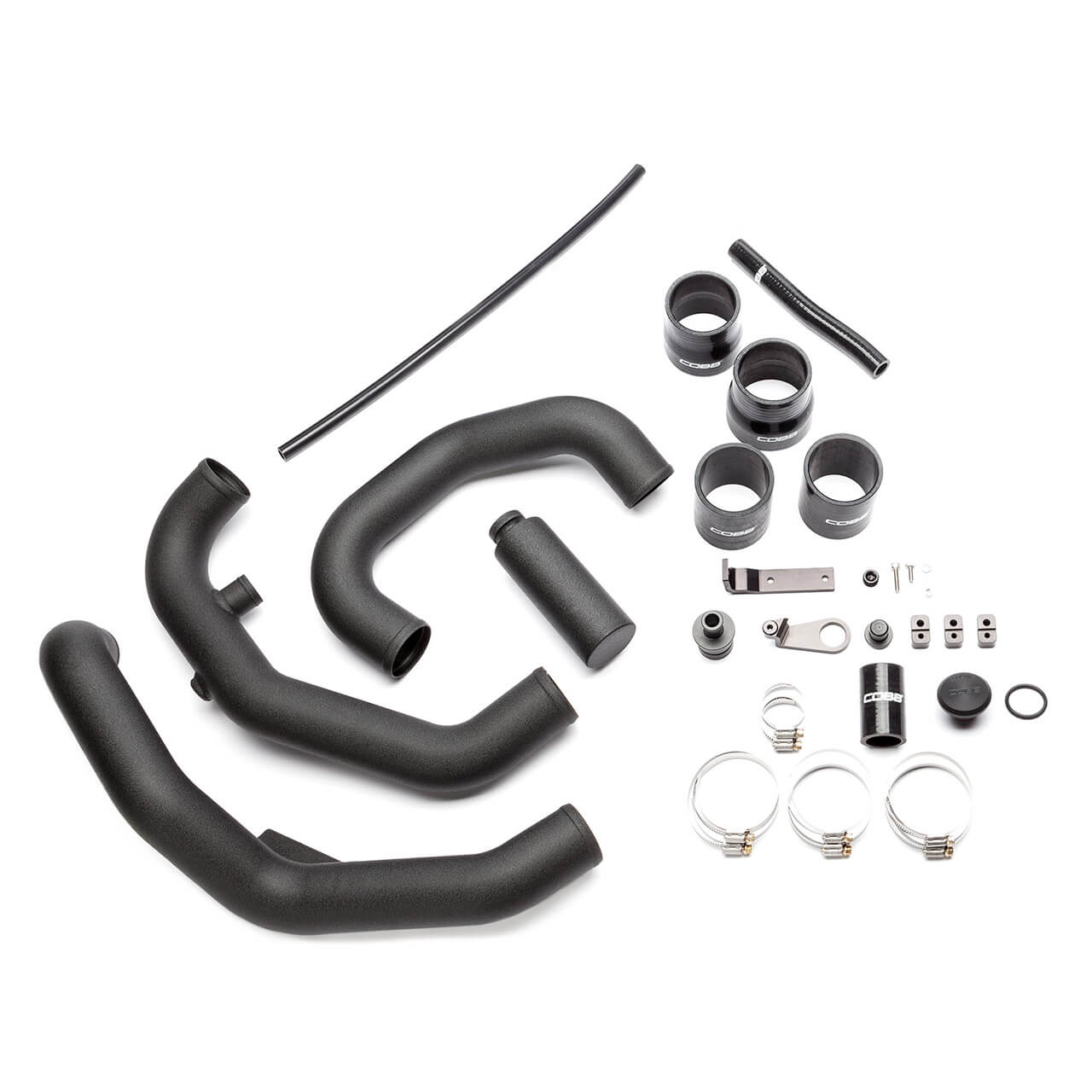 COBB Intercooler Pipe Kit (Cold Side, Wrinkle Black), 2015-2021 STi
