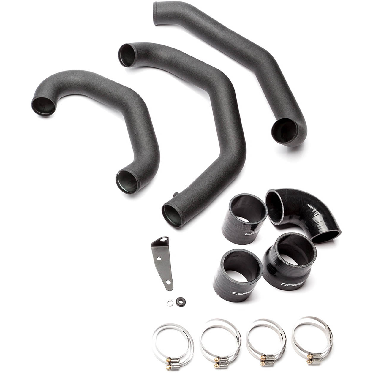 COBB Intercooler Pipe Kit (Hot Side, Wrinkle Black), 2015-2021 STi