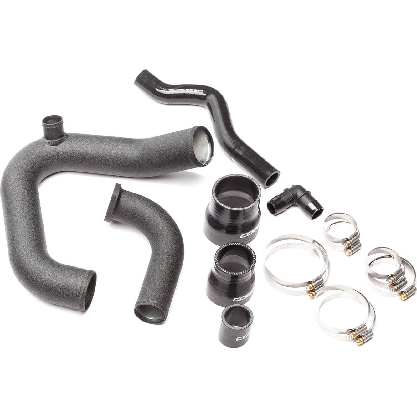 COBB Intercooler Pipe Kit (Hot Side, Wrinkle Black, For COBB FMIC Only), 2015-2021 WRX