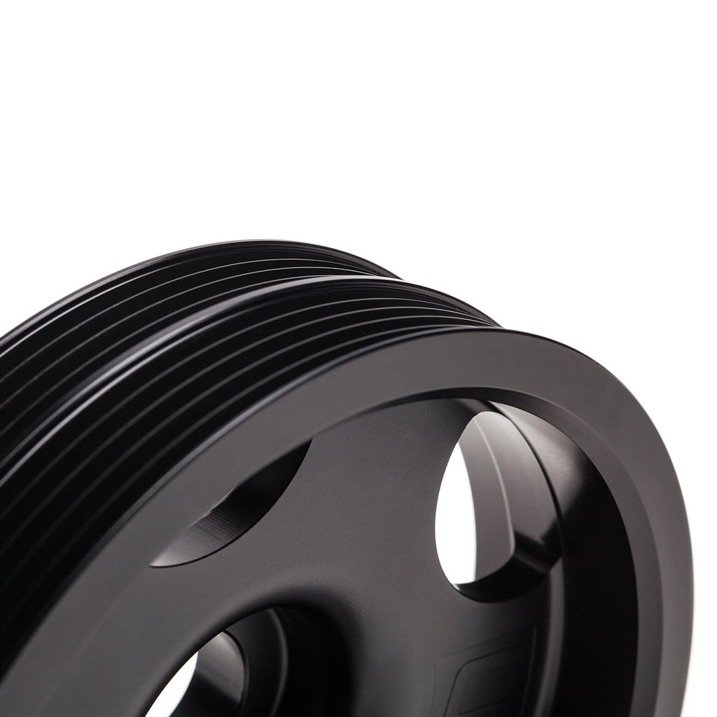 COBB Lightweight Crank Pulley (Stealth Black), 2002-2014 WRX & 2004-2021 STi - Angle 3