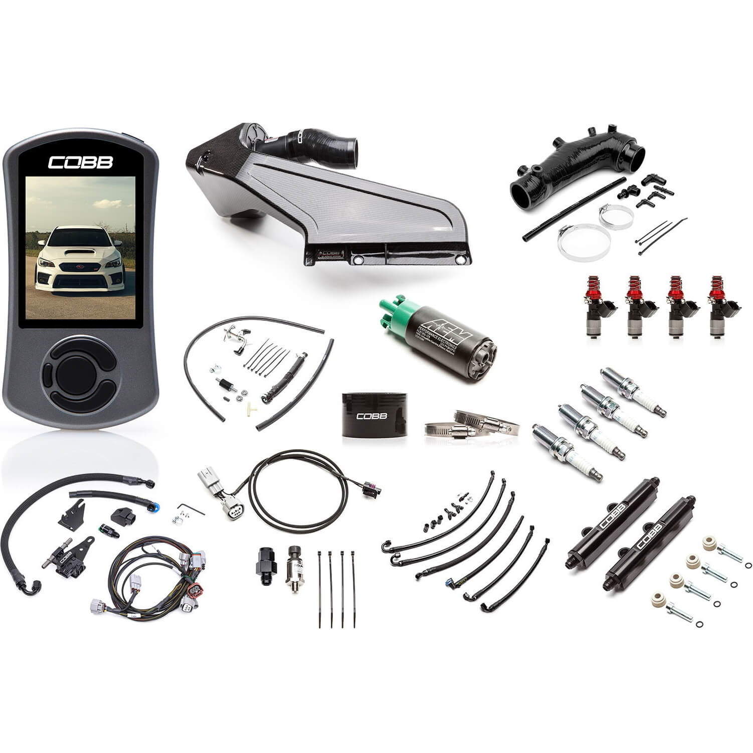COBB NexGen Stage 2+ Flex Fuel Redline Carbon Fiber Power Package, 2015-2021 STi & 2018 STi Type RA
