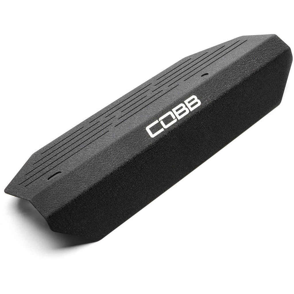 COBB Radiator Shroud + Alternator Cover (Wrinkle Black), 2008-2014 WRX & 2008-2014 STi - Angle 3