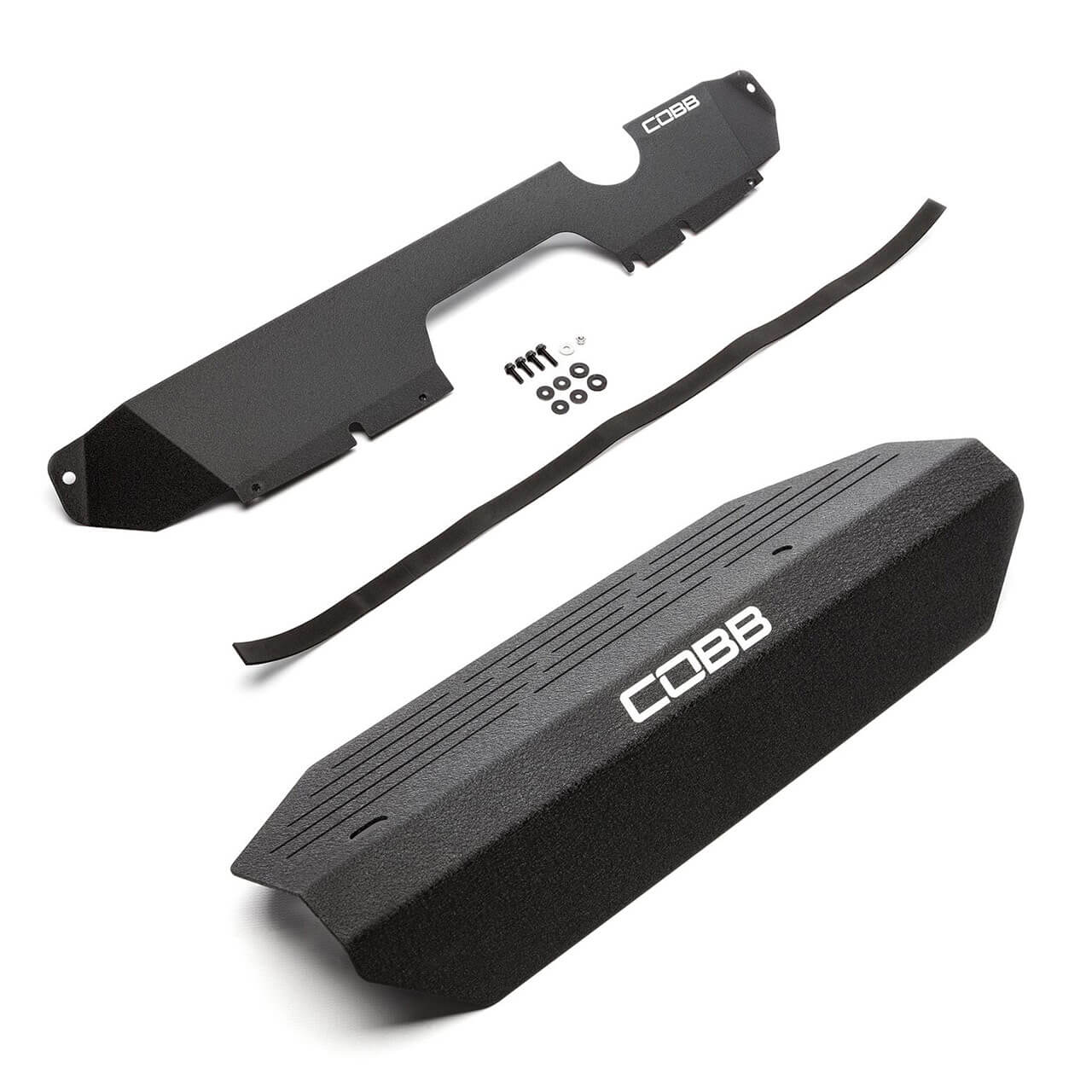COBB Radiator Shroud + Alternator Cover (Wrinkle Black), 2015-2021 STi