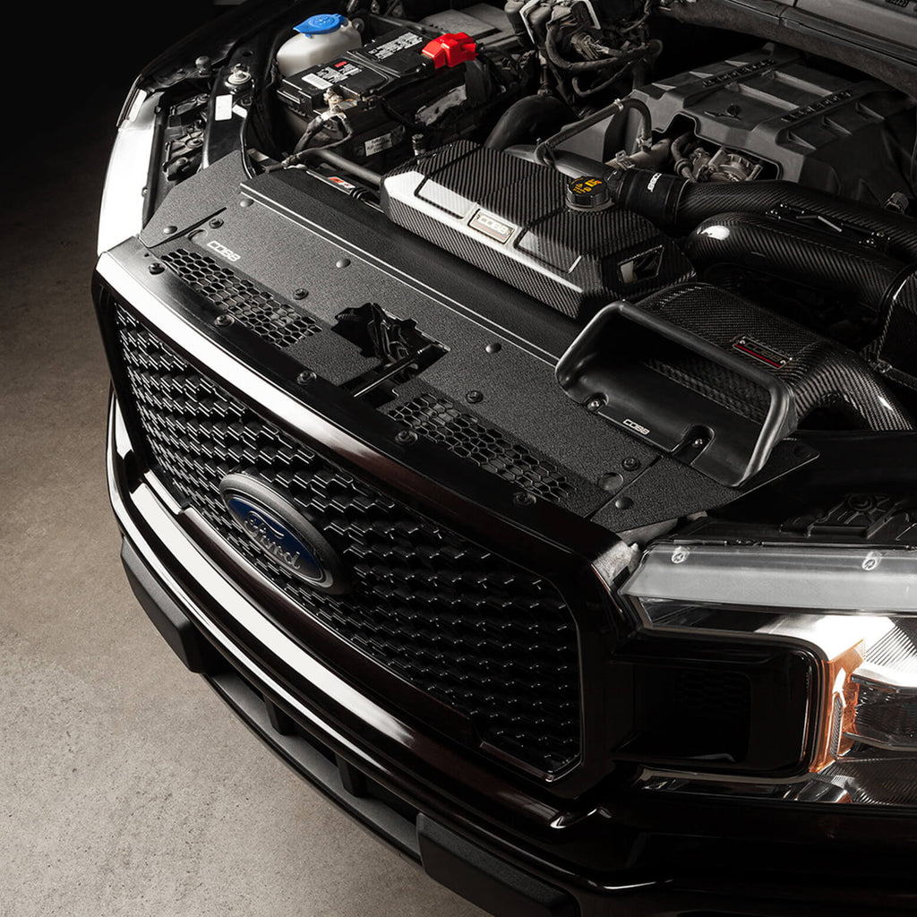 COBB Radiator Shroud (Wrinkle Black), 2018-2020 F-150 EcoBoost 3.5L & 2.7L - Angle 4