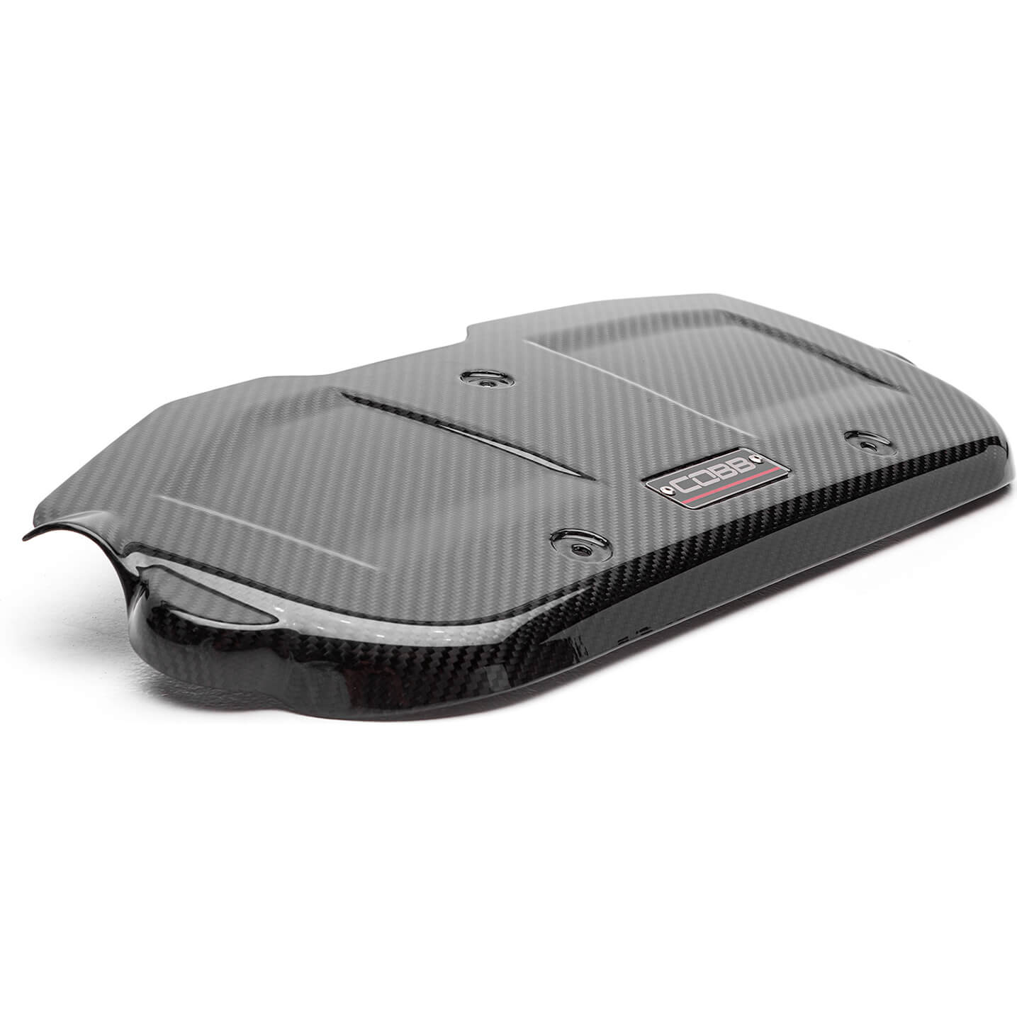 COBB Redline Carbon Fiber Engine Cover, 2015-2021 WRX - Angle 2