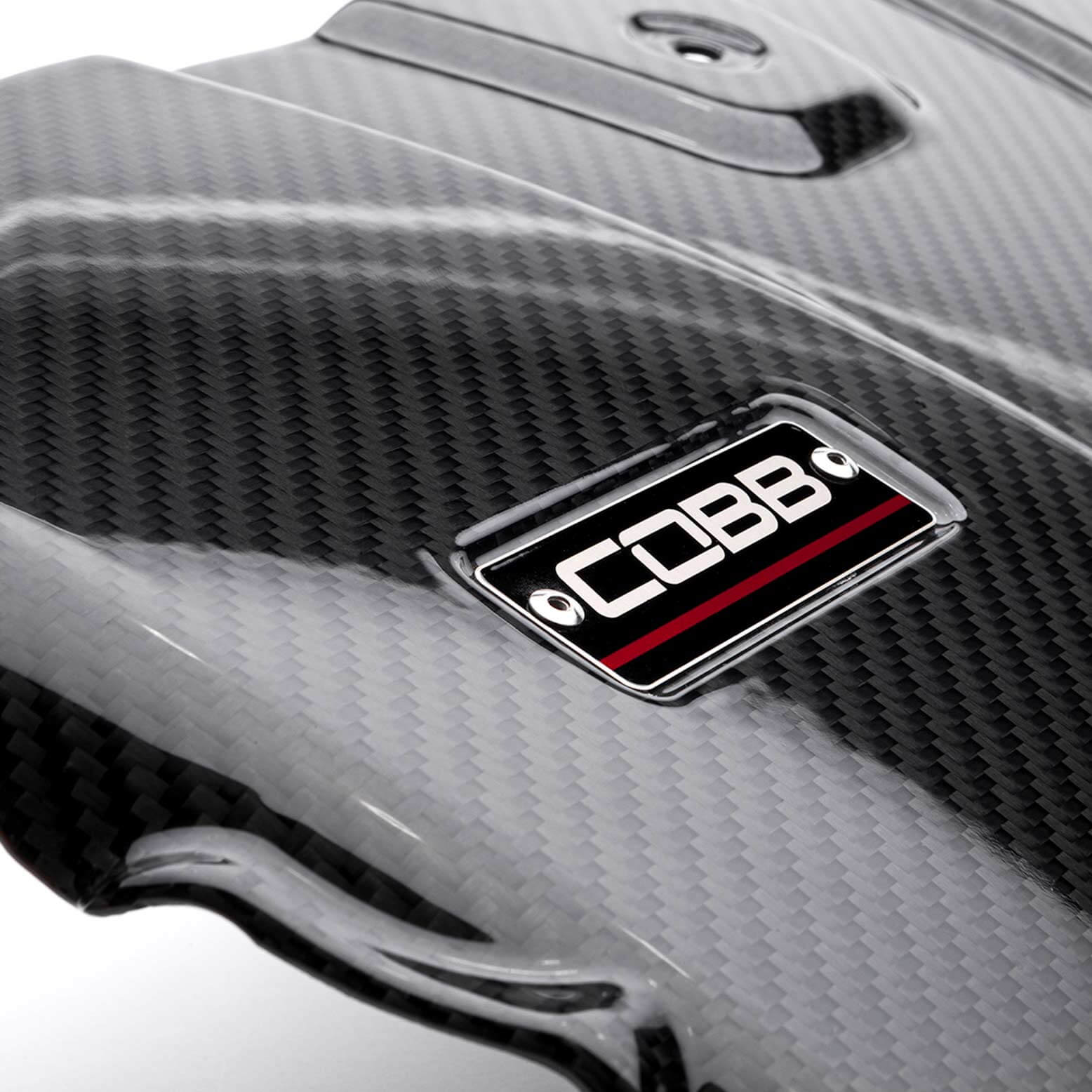 COBB Redline Carbon Fiber Engine Cover (Gloss), 2022-2026 WRX - Angle 4
