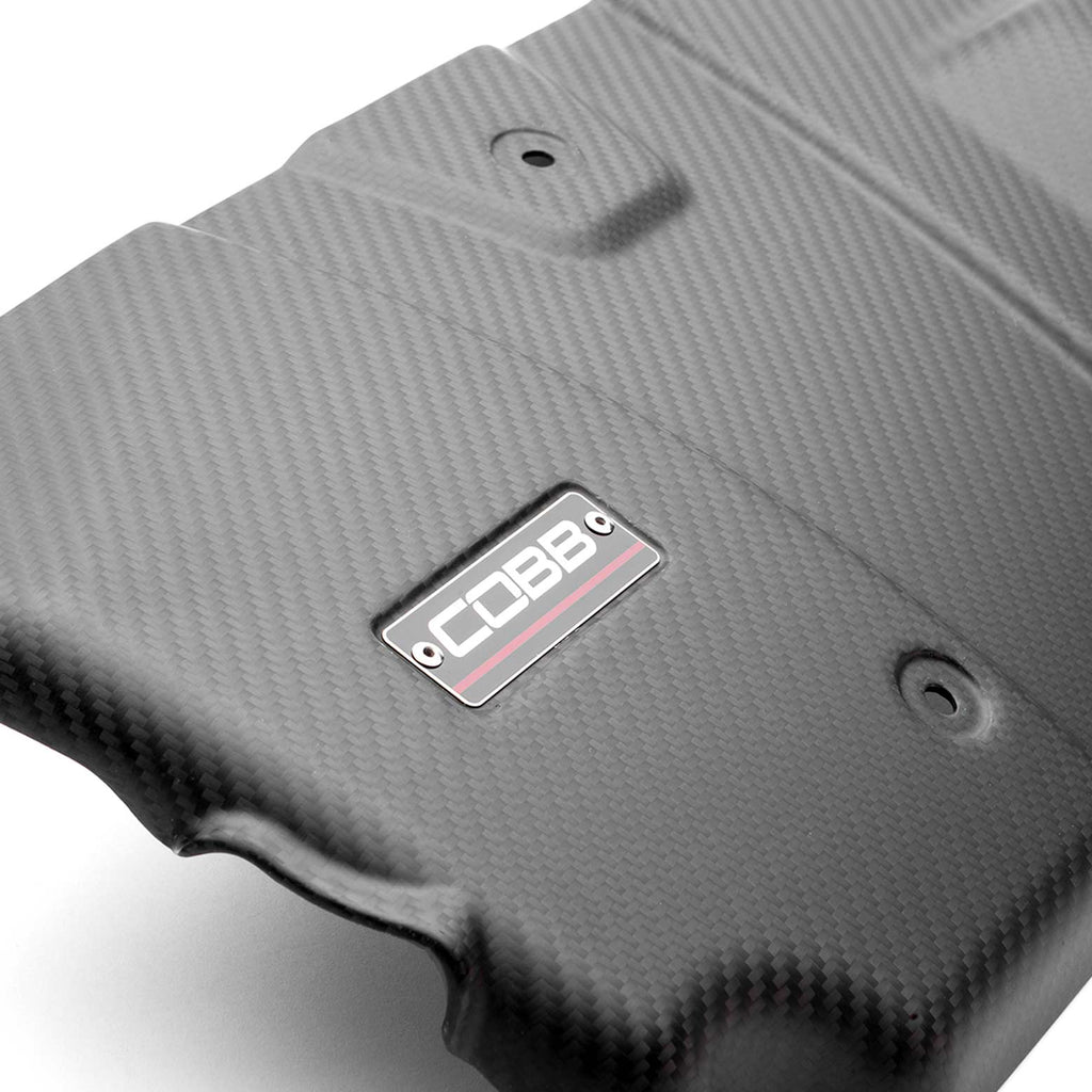 COBB Redline Carbon Fiber Engine Cover (Matte), 2022-2026 WRX - Angle 4