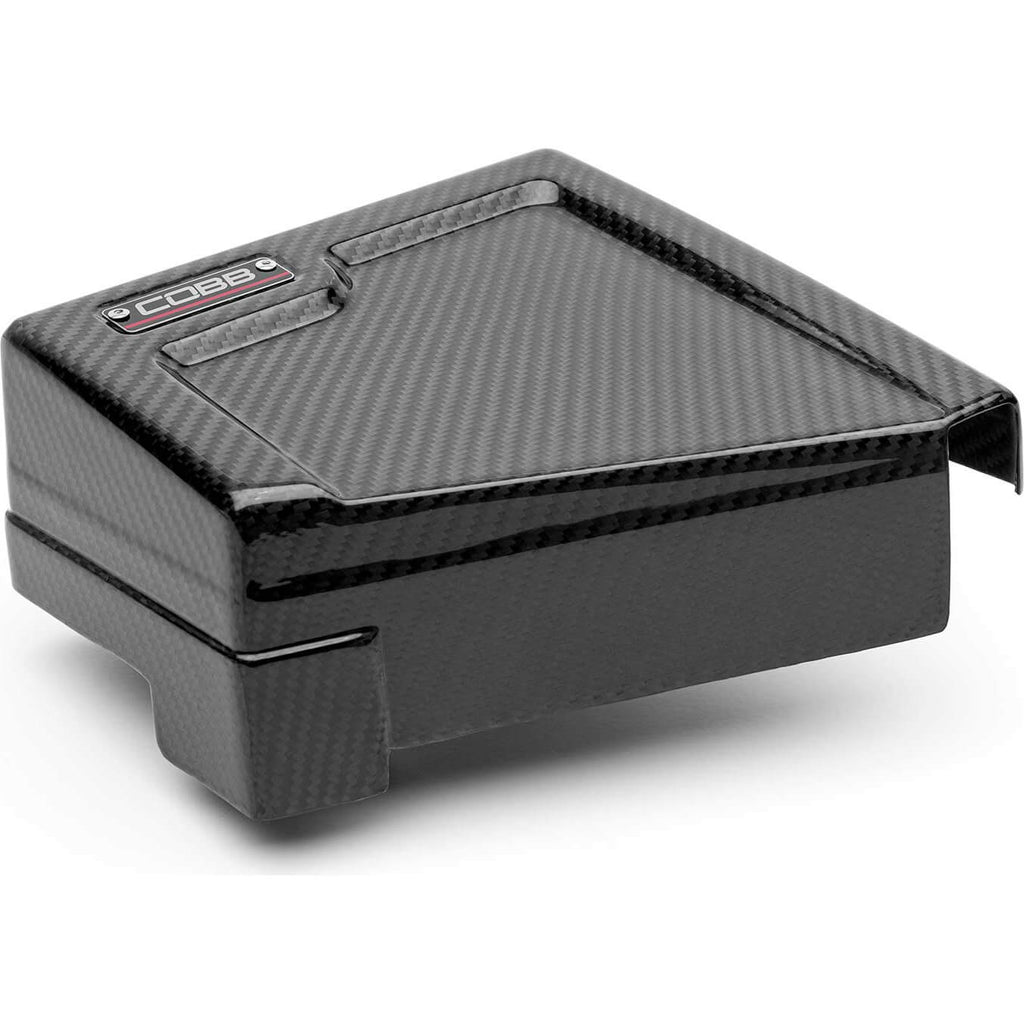COBB Redline Carbon Fiber Fuse Cover (Driver Side, Gloss), 2022-2026 WRX - Angle 2