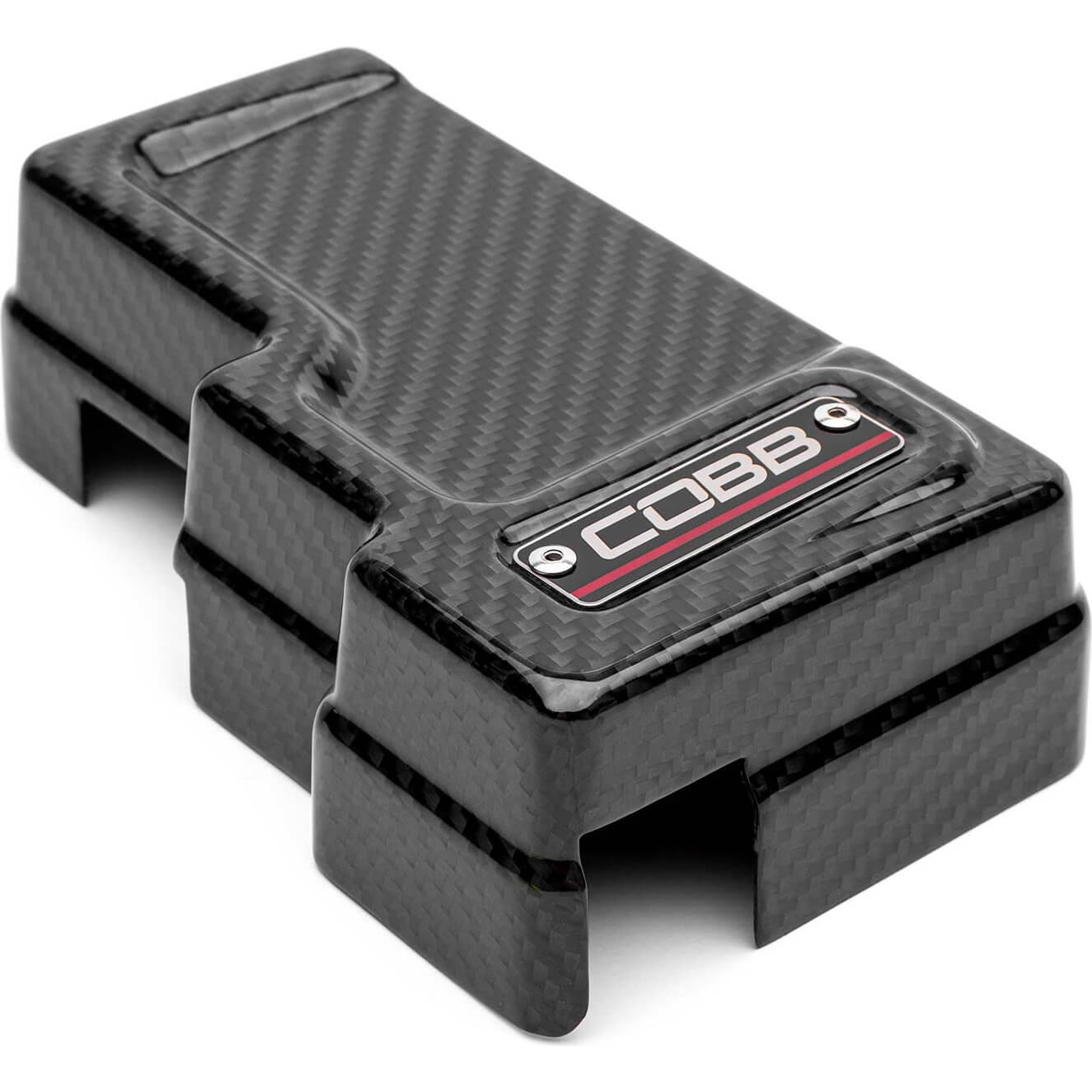 COBB Redline Carbon Fiber Fuse Cover (Passenger Side, Gloss), 2022-2026 WRX - Angle 2