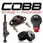 COBB Shifter w/ F&R Bushings & Black/Red Knob Combo, 2002-2007 WRX w/ OE Short Shifter
