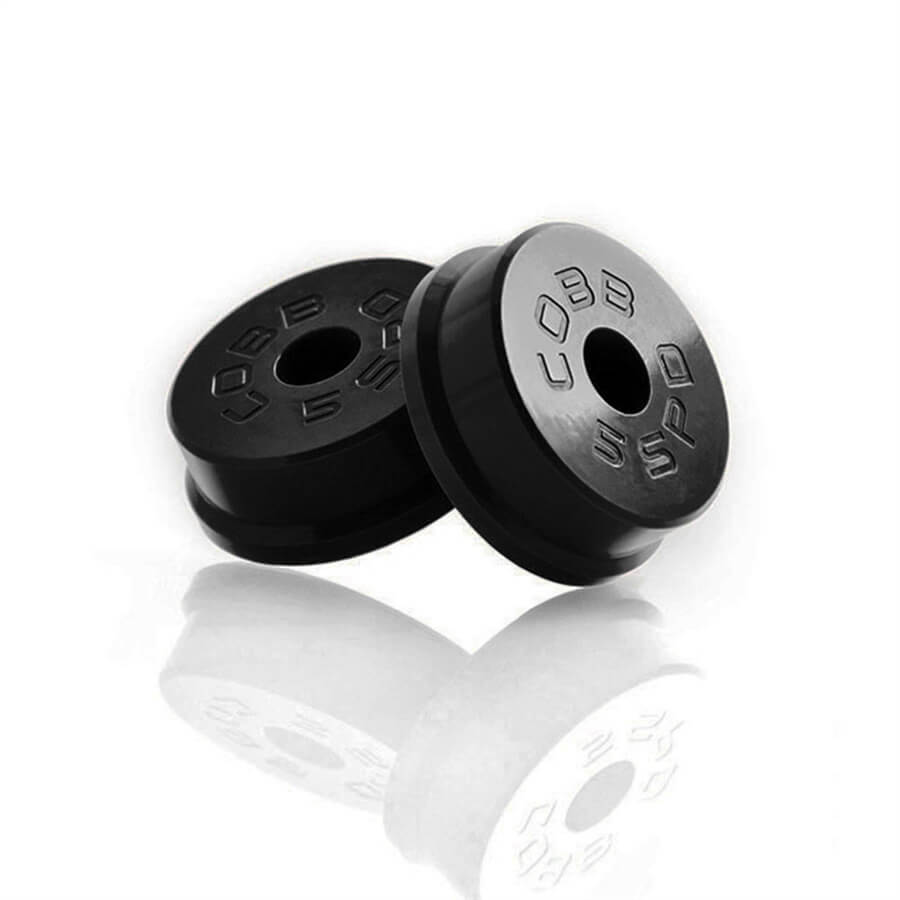 COBB Shifter w/ F&R Bushings & White/Red Knob, 2002-2007 WRX w/ OE Short Shifter - Angle 2