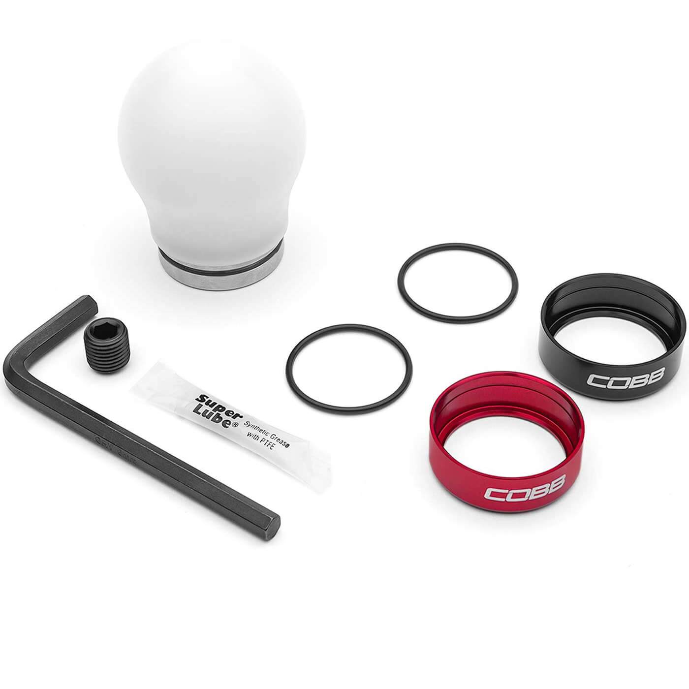 COBB Short Weighted Shift Knob (White), 2013-2025 BRZ/FR-S/86/GR86